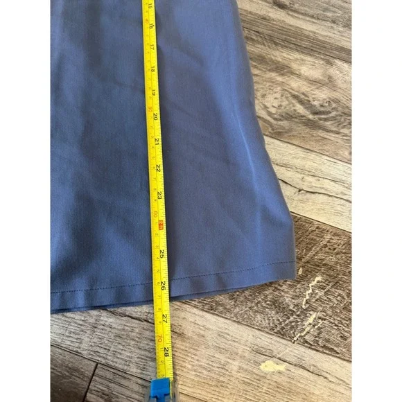 FIGS Technical Collection Scrub‎ Top V-Neck Short Sleeve Blue Gray Large Nurse - Picture 4 of 5